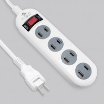 2P 4AC outlets Extension Cord