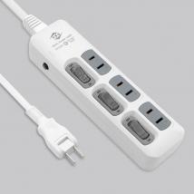  2P 3AC Outlets Extension Power Cord