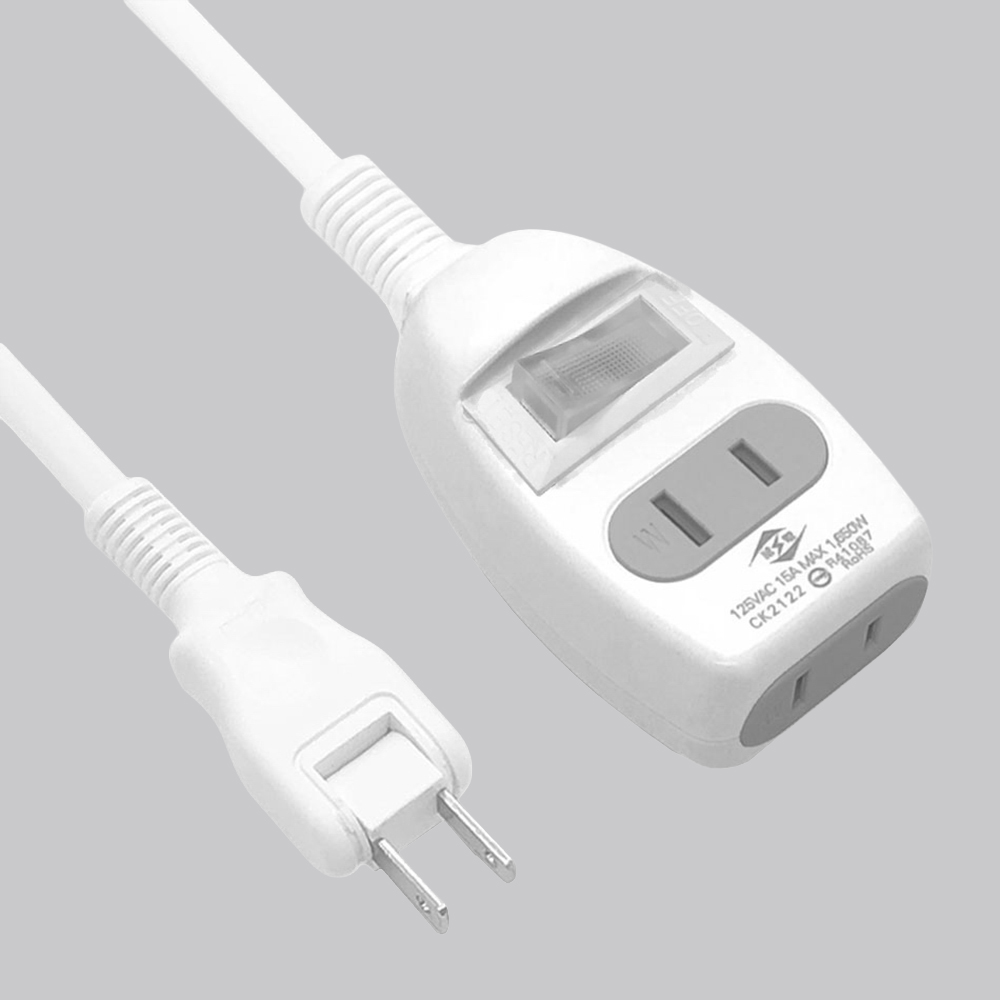 2P 2AC outlets Extension Cord