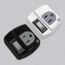 過載斷電分接式插座-1*1P 電腦壁插