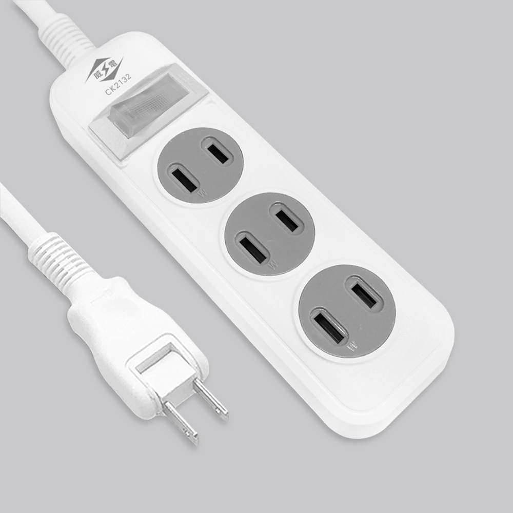 2P 3AC outlets Extension Cord