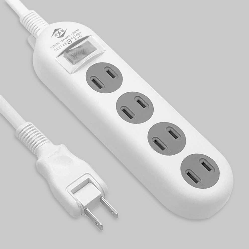 2P 4AC outlets Extension Cord