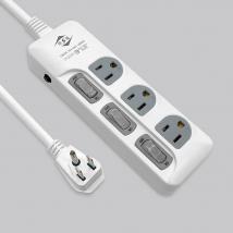 過載斷電3開3座電源延長線